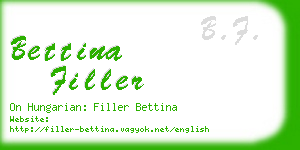 bettina filler business card